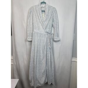 Vintage 1994 Eileen West Floral Robe & Nightgown Set Cottagecore